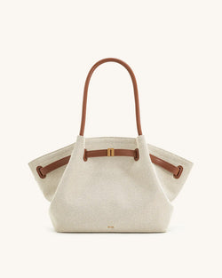 Hana Medium Tote Bag – Brown Canvas